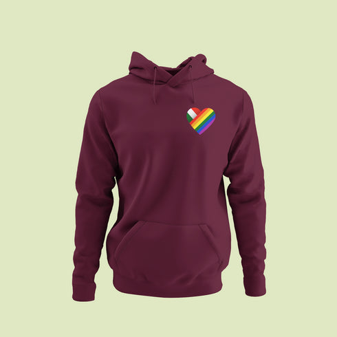 ZShowTime karcsúsított kapucnis pulcsi - HUN Pride szív